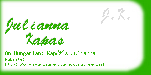 julianna kapas business card